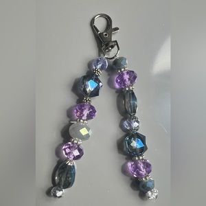 Glass bead keychain